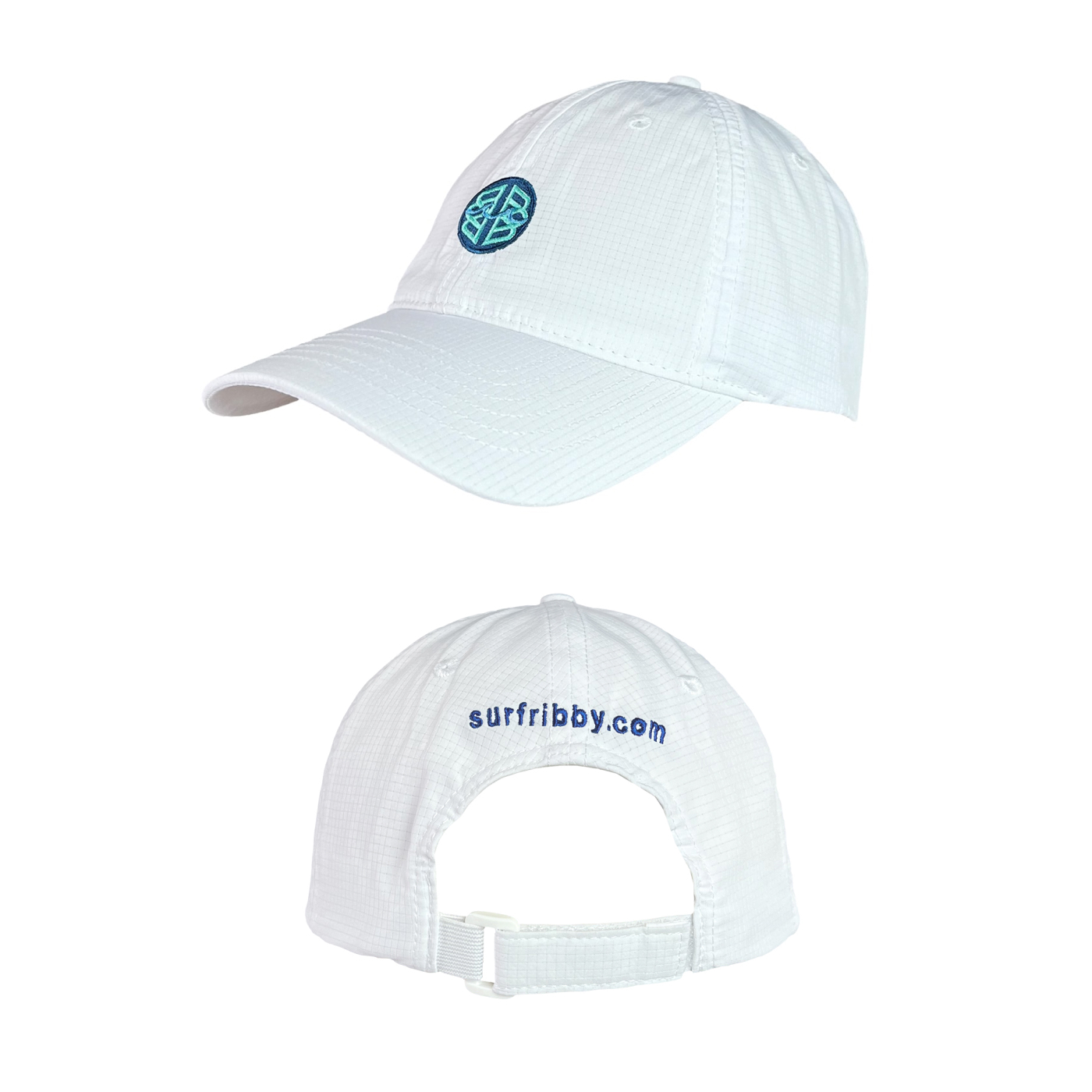 Ribby - White baseball hat with velcro back